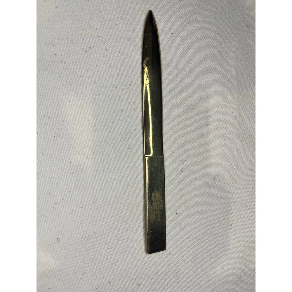 Vintage Rare SEC Solid Brass Elegant Letter Opener Mail Made In The USA
